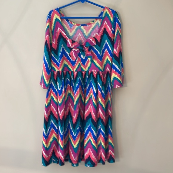 Lilly Pulitzer Girls Mini Evelyn dress - Multi Hearts a Flutter Size Large 10-12 - Picture 4 of 16